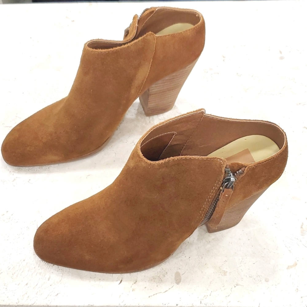 Dolce Vita ankle booties women's size 10 Hans mule bootie camel suede